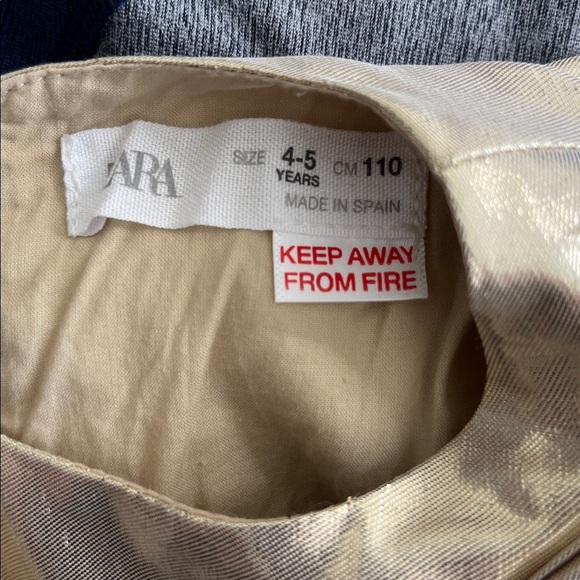 Zara Metallic Gold Dress A Line Holiday with Statement Bow Evening Formal - Picture 6 of 9